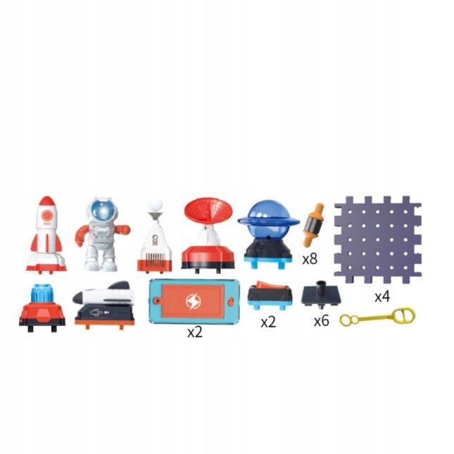 MAŁY NAUKOWIEC ZESTAW DOŚWIADCZALNY UKŁAD STEM prezent na zajączka klocki