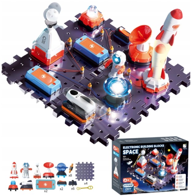 MAŁY NAUKOWIEC ZESTAW DOŚWIADCZALNY UKŁAD STEM prezent na zajączka klocki