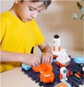 MAŁY NAUKOWIEC ZESTAW DOŚWIADCZALNY UKŁAD STEM prezent na zajączka klocki