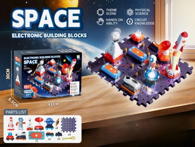 MAŁY NAUKOWIEC ZESTAW DOŚWIADCZALNY UKŁAD STEM prezent na zajączka klocki