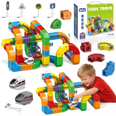 Klocki Magnetyczne Kolejka Elektryczna Tor Antygrawitacyjny Pociąg 123el.