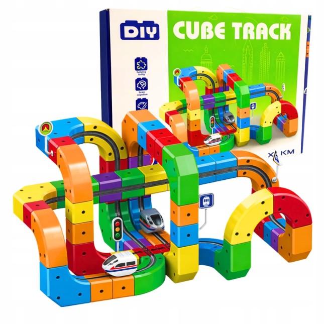 Klocki Magnetyczne Kolejka Elektryczna Tor Antygrawitacyjny Pociąg 123el.