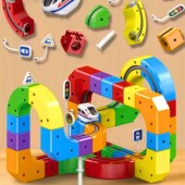 Klocki Magnetyczne Kolejka Elektryczna Tor Antygrawitacyjny Pociąg 123el.