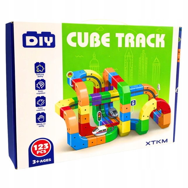 Klocki Magnetyczne Kolejka Elektryczna Tor Antygrawitacyjny Pociąg 123el.