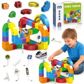 Klocki Magnetyczne Kolejka Elektryczna Tor Antygrawitacyjny Pociąg 81el.