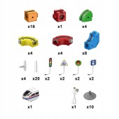 Klocki Magnetyczne Kolejka Elektryczna Tor Antygrawitacyjny Pociąg 81el.