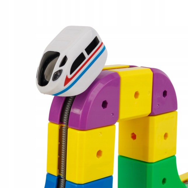 KOLEJKA DLA DZIECI TOR MAGNETYCZNY 51 EL. POCIĄG ZESTAW EDUKACYJNY DIY