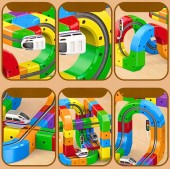 KOLEJKA DLA DZIECI TOR MAGNETYCZNY 51 EL. POCIĄG ZESTAW EDUKACYJNY DIY