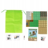Klocki magnetyczne Minecraft 128szt. konstrukcyjne sześciany + 4 FIGURKI