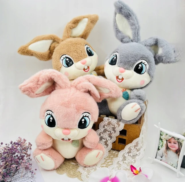Maskotka pluszak Królik przytulanka króliczek z zaginanymi uszami zajączek