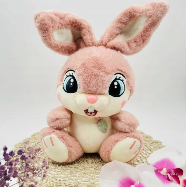 Maskotka pluszak Królik przytulanka króliczek z zaginanymi uszami zajączek