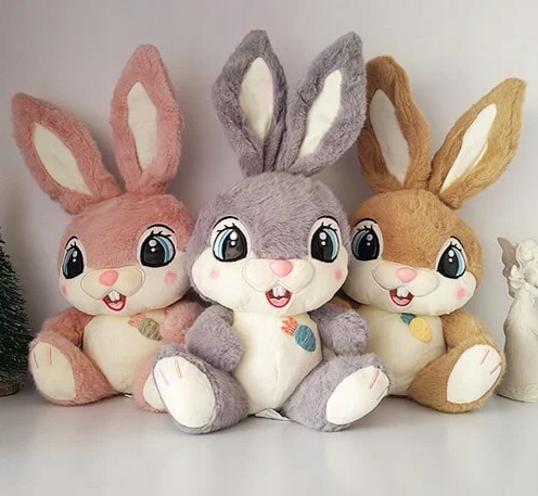 Maskotka pluszak Królik przytulanka króliczek z zaginanymi uszami zajączek