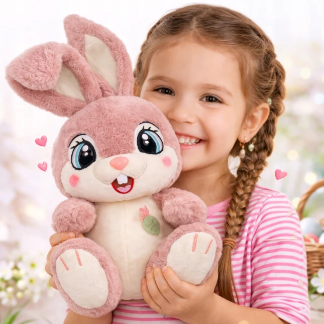 Maskotka pluszak Królik przytulanka króliczek z zaginanymi uszami zajączek