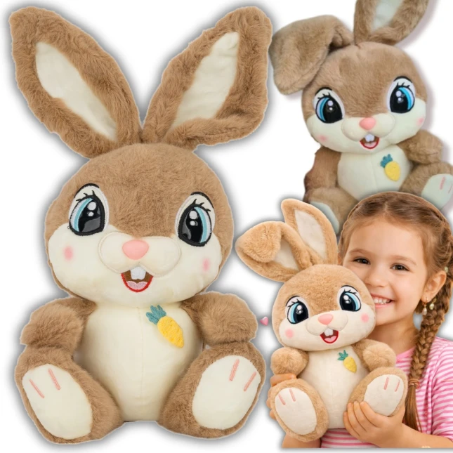 Maskotka pluszak Królik przytulanka króliczek z zaginanymi uszami zajączek