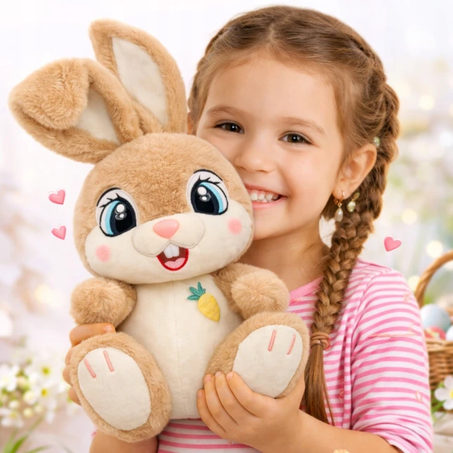 Maskotka pluszak Królik przytulanka króliczek z zaginanymi uszami zajączek