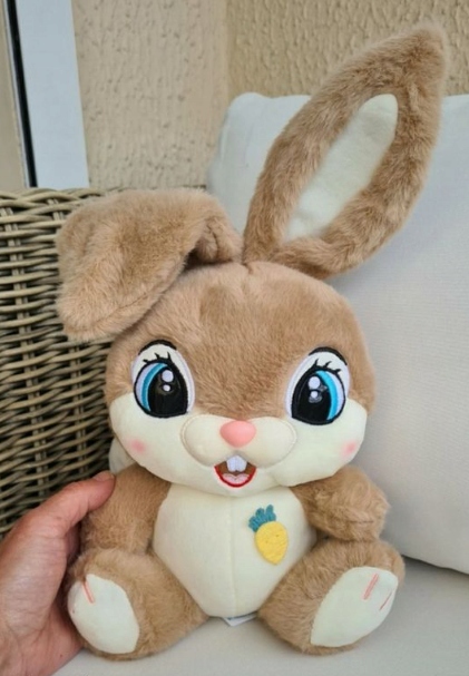 Maskotka pluszak Królik przytulanka króliczek z zaginanymi uszami zajączek