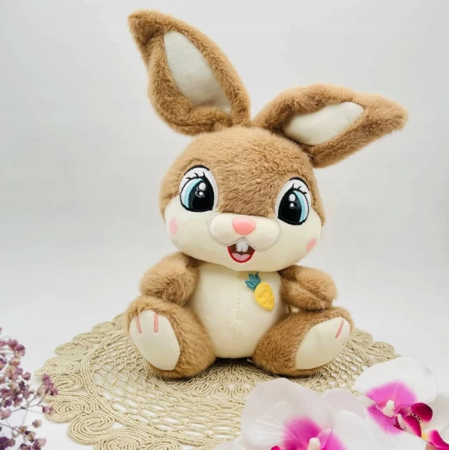 Maskotka pluszak Królik przytulanka króliczek z zaginanymi uszami zajączek