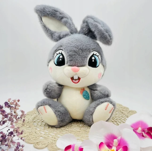 Maskotka pluszak Królik przytulanka króliczek z zaginanymi uszami zajączek