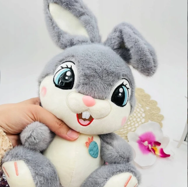 Maskotka pluszak Królik przytulanka króliczek z zaginanymi uszami zajączek