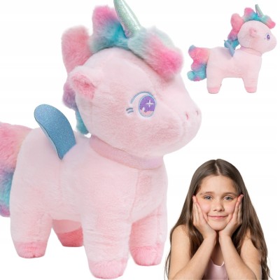 Maskotka jednorożec różowy pluszak przytulanka 37cm dla dziecka brokat