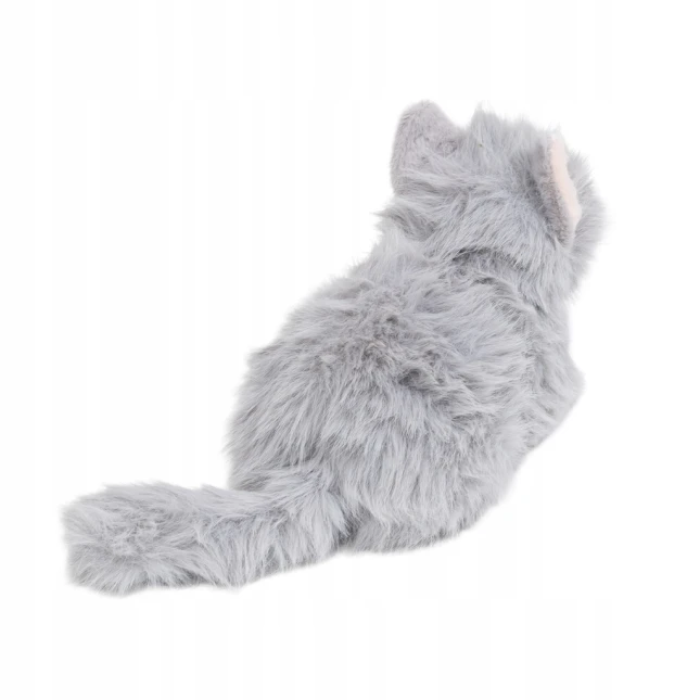 Maskotka kotek jak prawdziwy pluszak przytulanka 40cm dla dziecka szary
