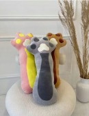 PODUSZKA KOCIA ŁAPKA 50 cm miękka, długa maskotka PRZYTULANKA WAŁEK beżowa