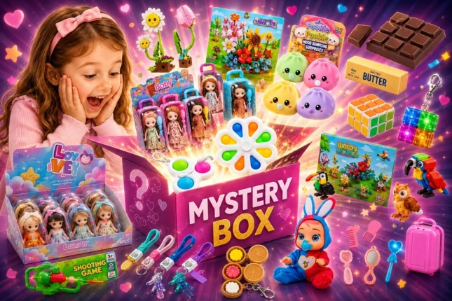 Mystery Box dla Dziewczynki XXL Zestaw Niespodzianka Gniotki, figurki MIX