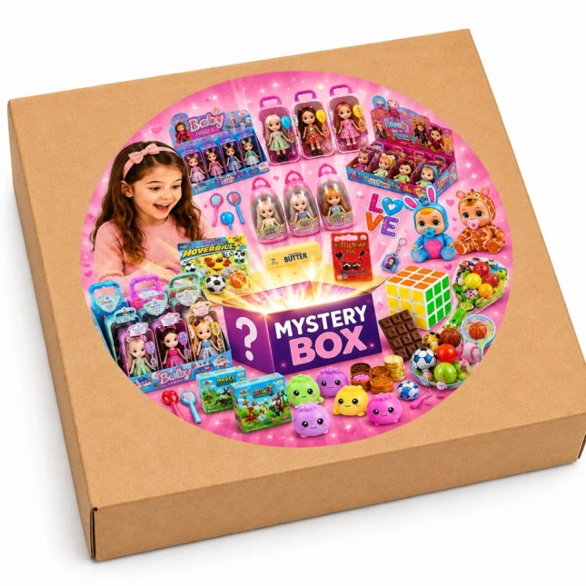 Mystery Box dla Dziewczynki XXL Zestaw Niespodzianka Gniotki, figurki MIX