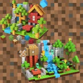 Klocki magnetyczne Minecraft XXL 332 szt. konstrukcyjne sześciany kostki