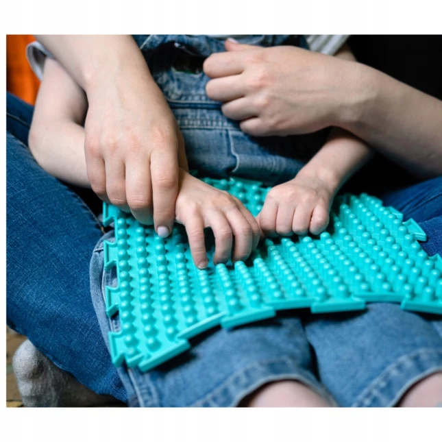 MATA SENSORYCZNA DLA DZIECI PUZZLE 3D 9 EL. ORTOPEDYCZNA MASAŻ STÓP