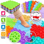 MATA SENSORYCZNA DLA DZIECI PUZZLE 3D 9 EL. ORTOPEDYCZNA MASAŻ STÓP