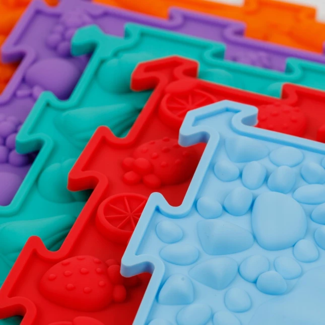 MATA SENSORYCZNA DLA DZIECI PUZZLE 3D 9 EL. ORTOPEDYCZNA MASAŻ STÓP