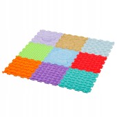 MATA SENSORYCZNA DLA DZIECI PUZZLE 3D 9 EL. ORTOPEDYCZNA MASAŻ STÓP