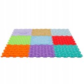 MATA SENSORYCZNA DLA DZIECI PUZZLE 3D 9 EL. ORTOPEDYCZNA MASAŻ STÓP