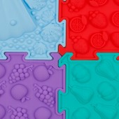 MATA SENSORYCZNA DLA DZIECI PUZZLE 3D 9 EL. ORTOPEDYCZNA MASAŻ STÓP