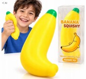 CHRUPIĄCY GNIOTEK BANAN CRUNCHY SQUISHY ANTYSTRESOWY DO ŚCISKANIA XXL SUPER