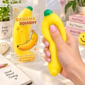 CHRUPIĄCY GNIOTEK BANAN CRUNCHY SQUISHY ANTYSTRESOWY DO ŚCISKANIA XXL SUPER