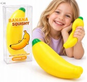CHRUPIĄCY GNIOTEK BANAN CRUNCHY SQUISHY ANTYSTRESOWY DO ŚCISKANIA XXL SUPER