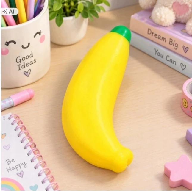 CHRUPIĄCY GNIOTEK BANAN CRUNCHY SQUISHY ANTYSTRESOWY DO ŚCISKANIA XXL SUPER