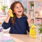 CHRUPIĄCY GNIOTEK BANAN CRUNCHY SQUISHY ANTYSTRESOWY DO ŚCISKANIA XXL SUPER