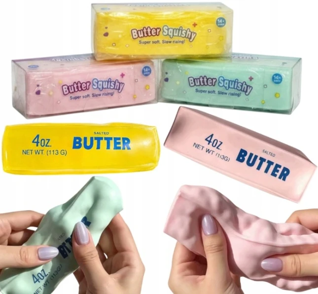 Gniotek MASŁO WAZELINOWE Butter Squishy ASMR Sensoryczny Antystres