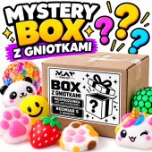 MYSTERY BOX r.S GNIOTKI SQUISHY 3 SZT ANTYSTRESOWE CRUNCHY WAZELINA