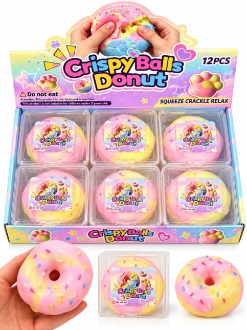 MYSTERY BOX r.S GNIOTKI SQUISHY 3 SZT ANTYSTRESOWE CRUNCHY WAZELINA