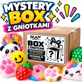 MYSTERY BOX r.M GNIOTKI SQUISHY 5 SZT ANTYSTRESOWE CRUNCHY WAZELINA