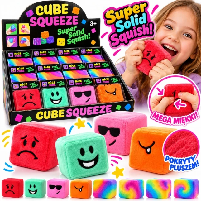 MYSTERY BOX r.M GNIOTKI SQUISHY 5 SZT ANTYSTRESOWE CRUNCHY WAZELINA
