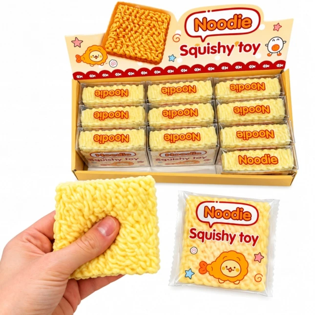 MYSTERY BOX r.M GNIOTKI SQUISHY 5 SZT ANTYSTRESOWE CRUNCHY WAZELINA