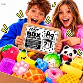 MYSTERY BOX r.L GNIOTKI SQUISHY 8 SZT ANTYSTRESOWE CRUNCHY WAZELINA
