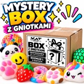 MYSTERY BOX r.L GNIOTKI SQUISHY 8 SZT ANTYSTRESOWE CRUNCHY WAZELINA