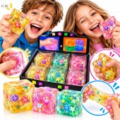 MYSTERY BOX r.L GNIOTKI SQUISHY 8 SZT ANTYSTRESOWE CRUNCHY WAZELINA