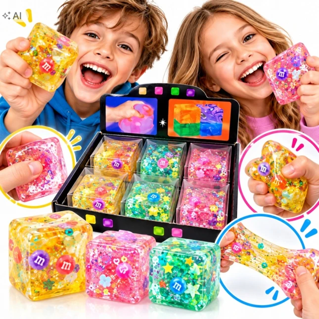MYSTERY BOX r.L GNIOTKI SQUISHY 8 SZT ANTYSTRESOWE CRUNCHY WAZELINA